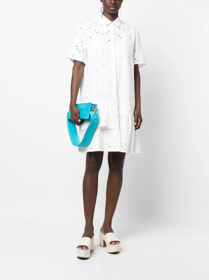 Embroidered Shirt Dress