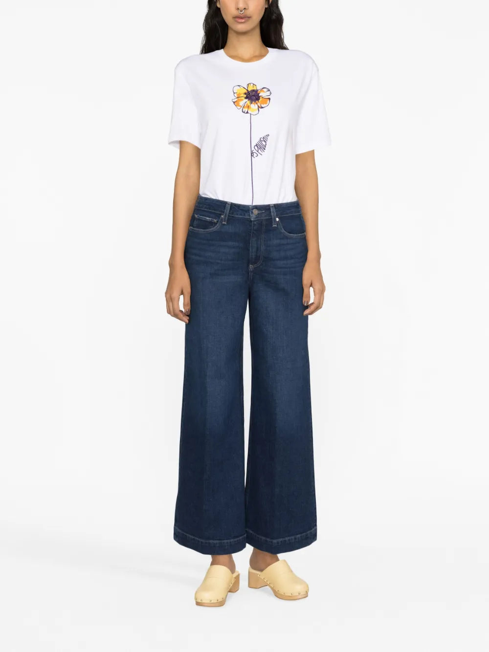 Wide-Leg Cropped Jeans