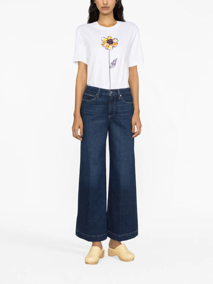 Wide-Leg Cropped Jeans