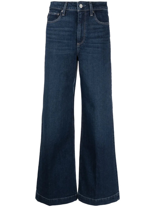 Wide-Leg Cropped Jeans