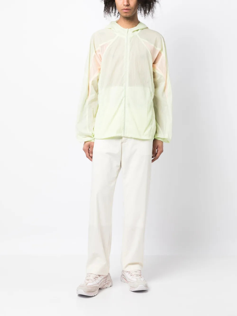 Transparent-Design Hooded Jacket