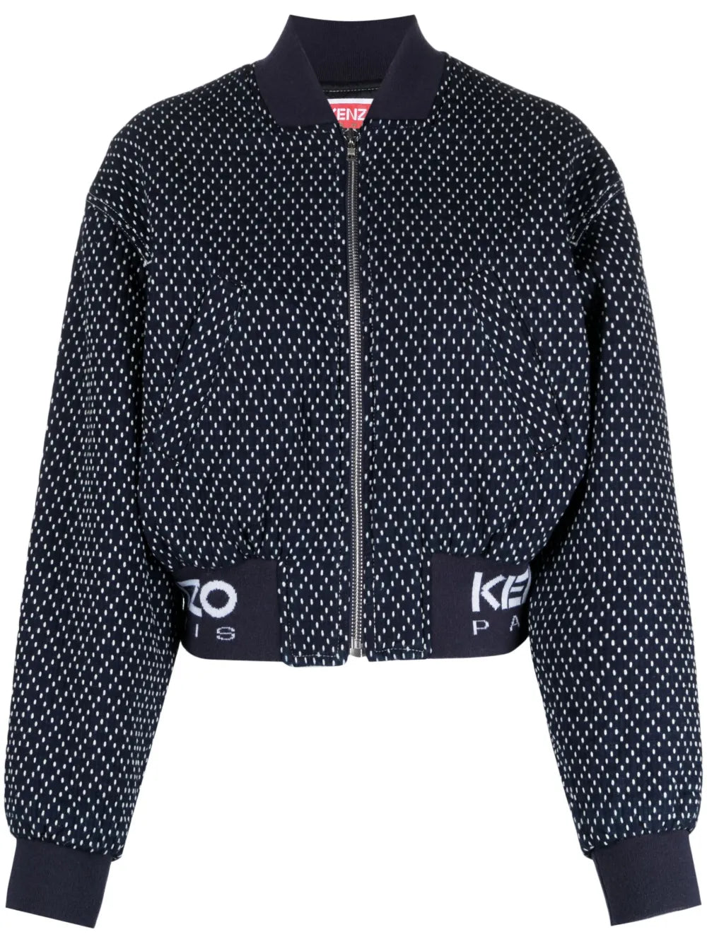 Sashiko Stitch Embroidered Bomber Jacket