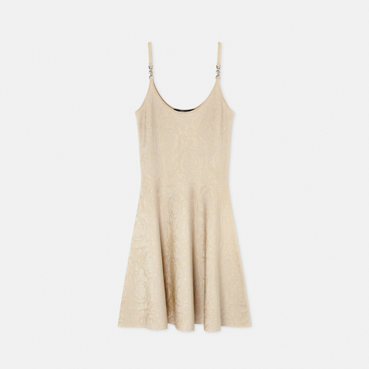 Barocco Knit Flared Mini Dress