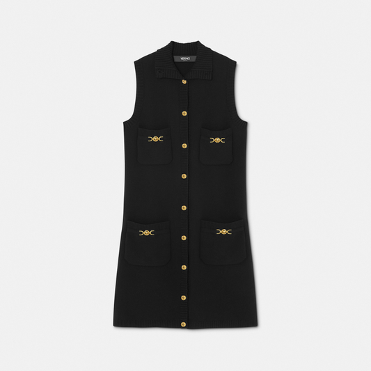 Cashmere-Blend Shift Knit Mini Dress