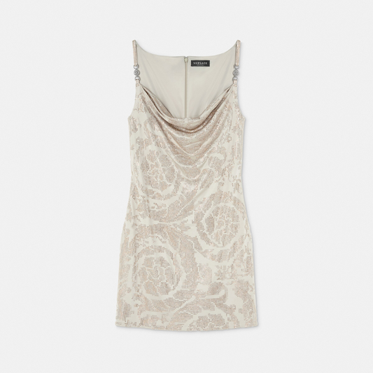 Crystal Barocco Slip Mini Dress