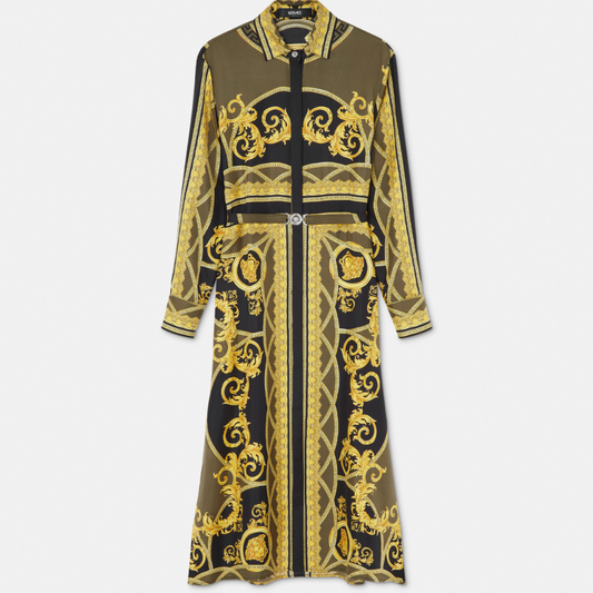 La Coupe des Dieux Silk Midi Shirt Dress