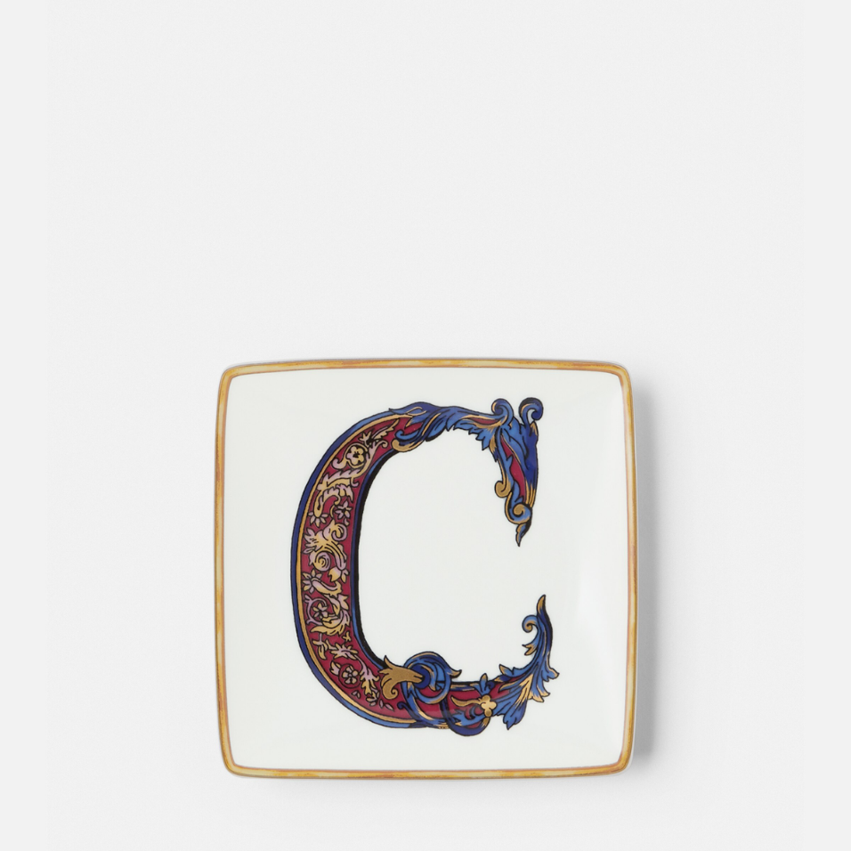 Versace Alphabet C Square Plate 12cm