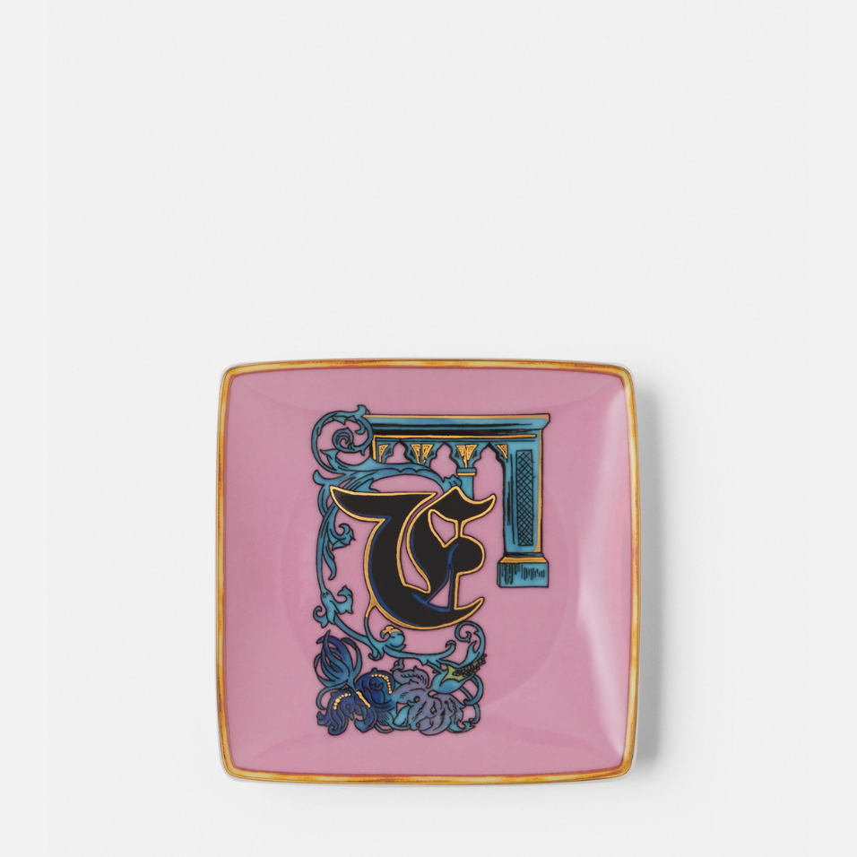 Versace Alphabet F Square Plate 12cm