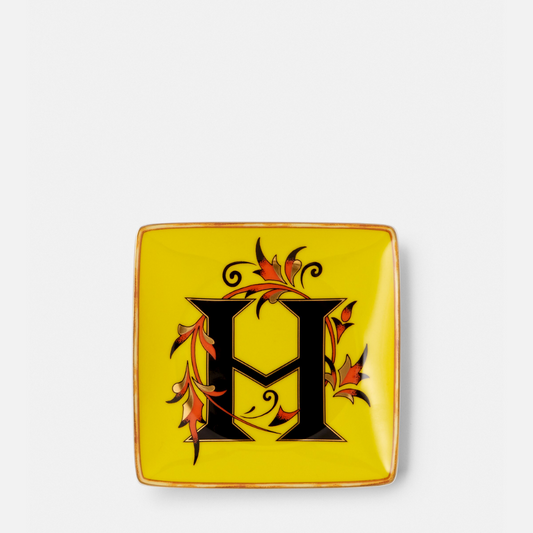 Versace Alphabet H Square Plate 12cm