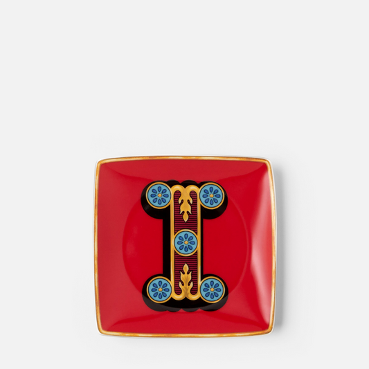 Versace Alphabet I Square Plate 12cm