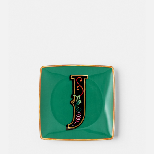 Versace Alphabet J Square Plate 12cm