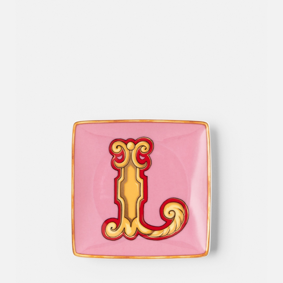 Versace Alphabet L Square Plate 12cm