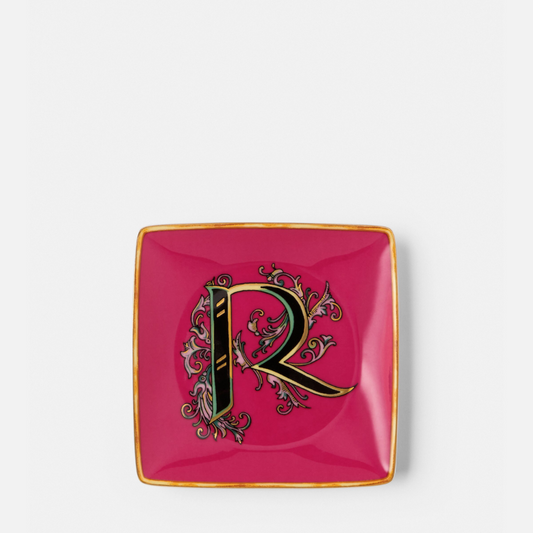 Versace Alphabet R Square Plate 12cm