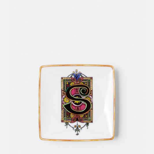 Versace Alphabet S Square Plate 12 cm