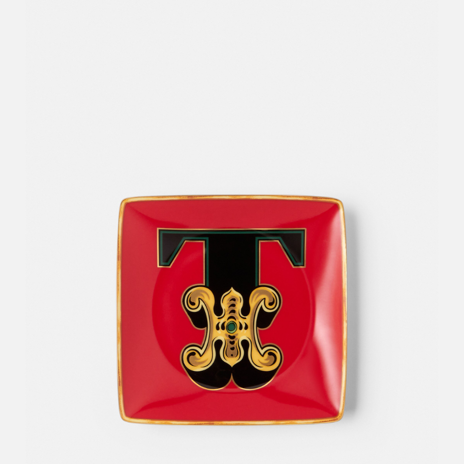 Versace Alphabet T Square Plate 12 cm