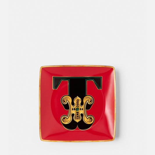 Versace Alphabet T Square Plate 12 cm