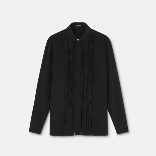 Ruffled Silk Crêpe Shirt