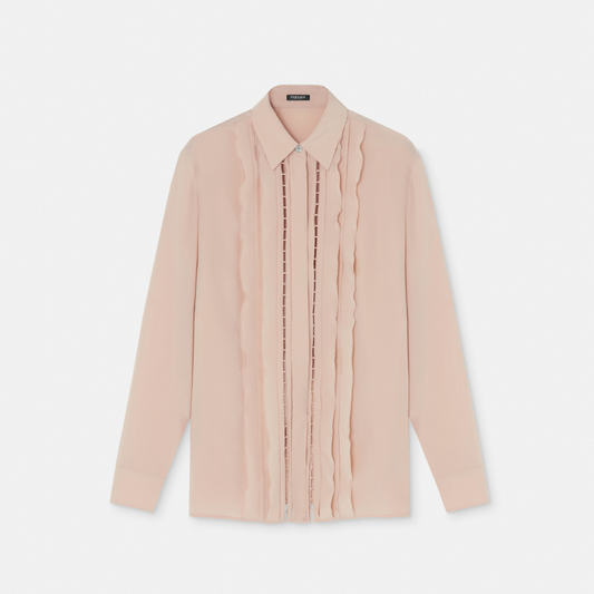 Ruffled Silk Crêpe Shirt