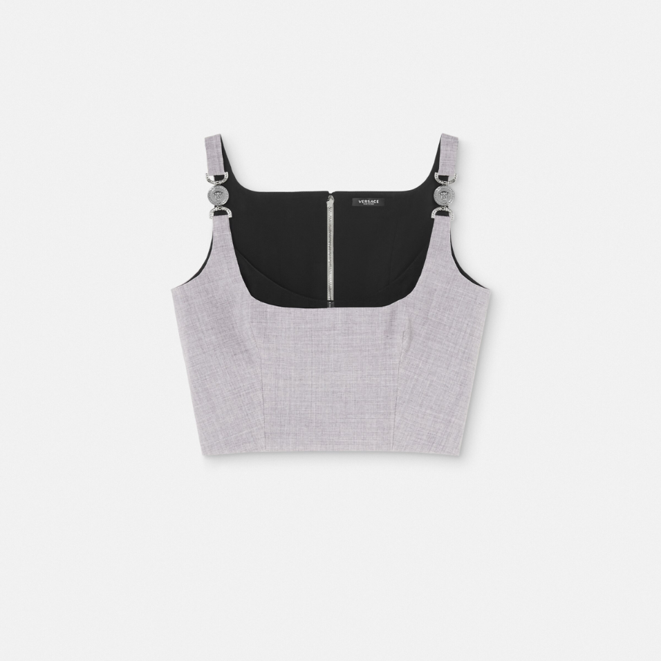 Medusa '95 Mélange Crop Bustier Top