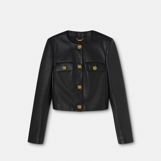 Leather Cardigan Jacket