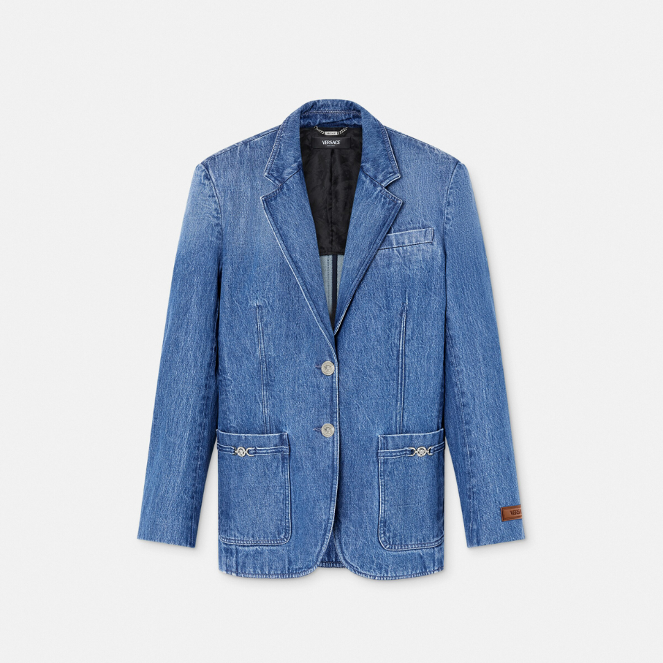 Oversized Tailored Denim Blazer