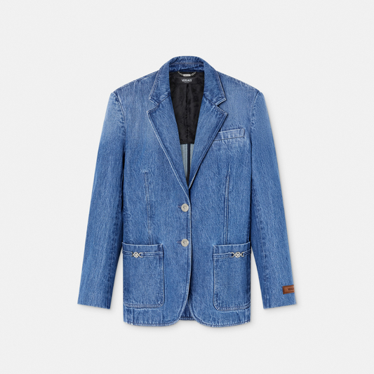 Oversized Tailored Denim Blazer