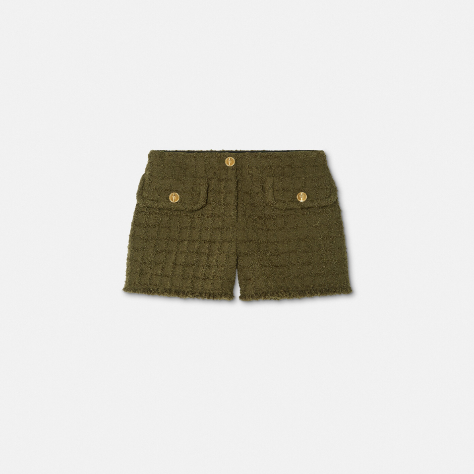 Heritage Tweed Mini Shorts
