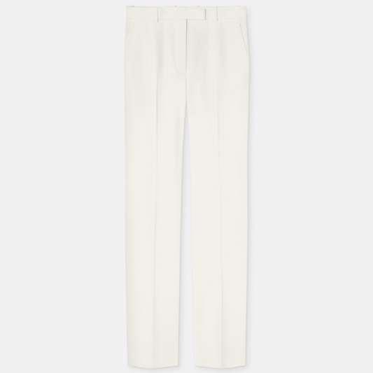 Grain de Poudre Straight-Leg Trousers