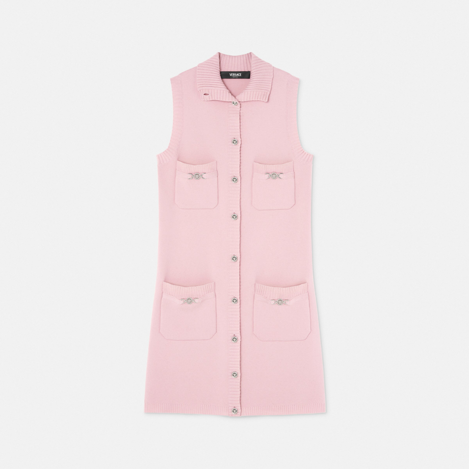 Cashmere-Blend Shift Knit Mini Dress