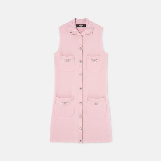 Cashmere-Blend Shift Knit Mini Dress