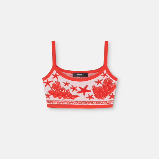 Barocco Sea Knit Crop Top