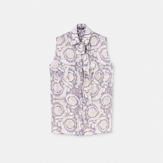 Barocco Lavallière Silk Crêpe Top