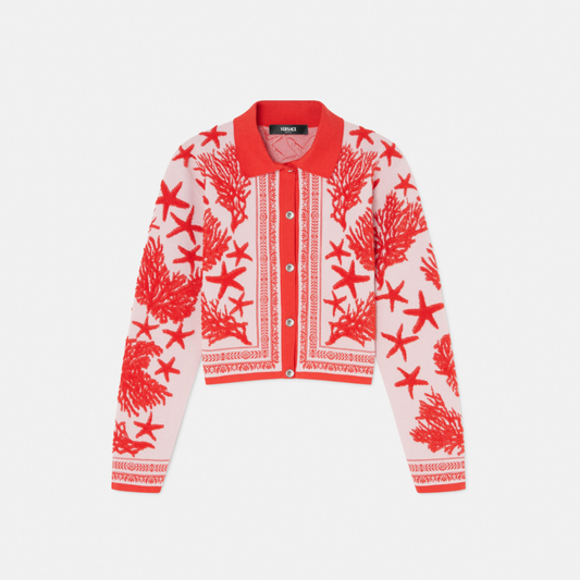 Barocco Sea Knit Polo Cardigan