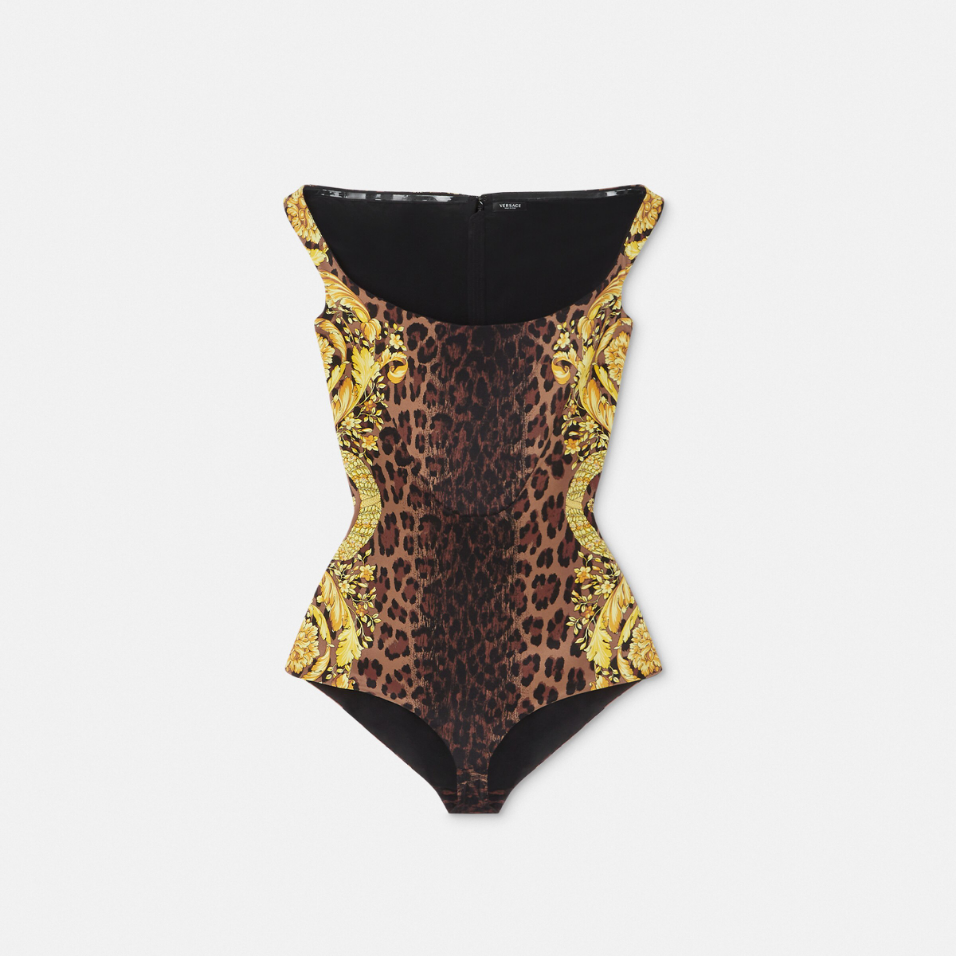 Wild Barocco Silk Cady Corset Bodysuit