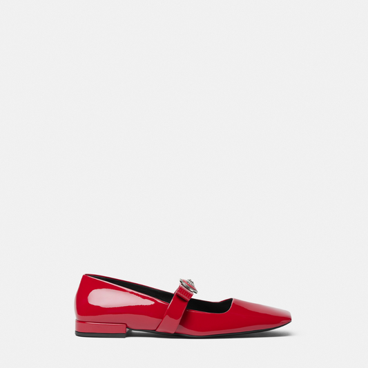 Gianni Ribbon Patent Ballerinas
