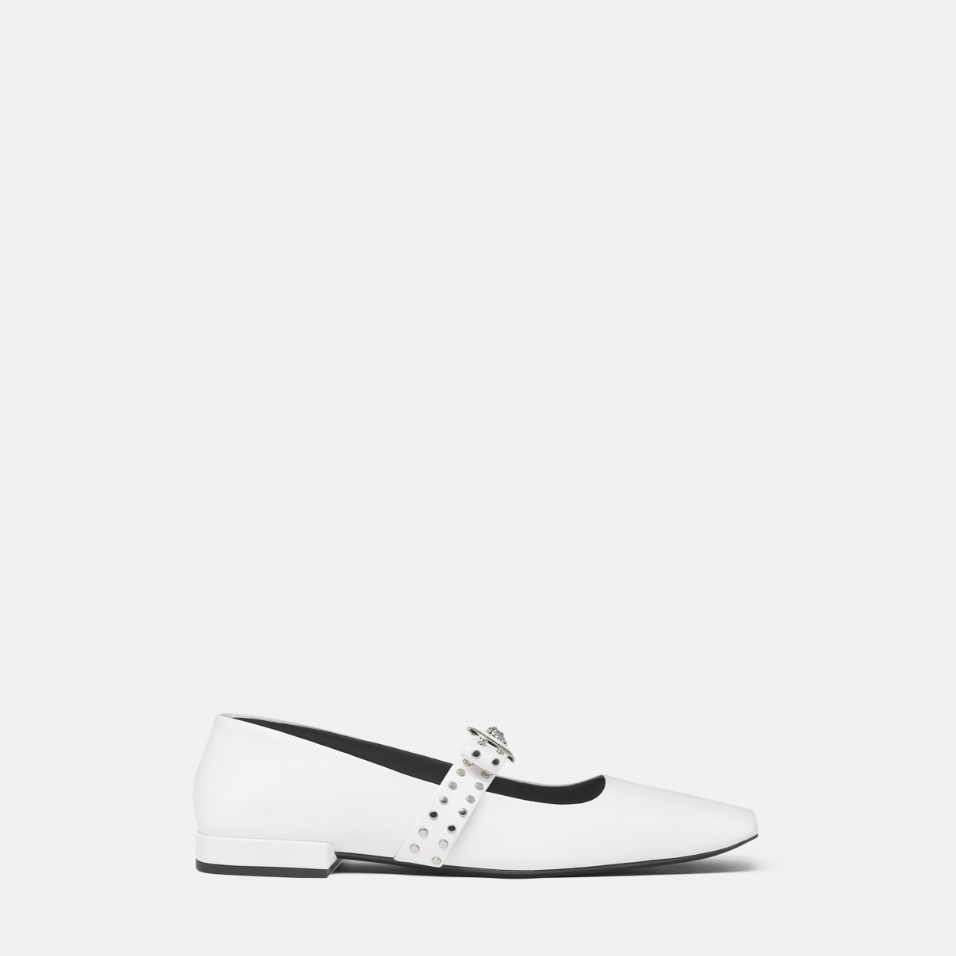 Gianni Ribbon Studded Ballerinas