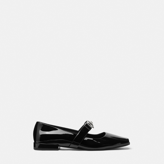 Gianni Ribbon Open Patent Ballerinas