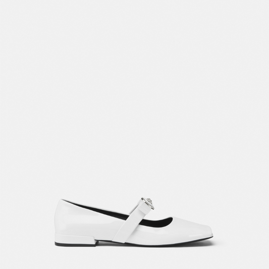 Gianni Ribbon Open Patent Ballerinas