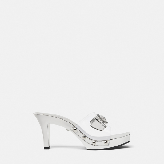 Medusa Buckle Transparent Clogs 60 mm