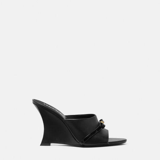 Gianni Ribbon Wedge Mules 95 mm