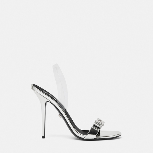 Gianni Ribbon Metallic Sandals 110 mm