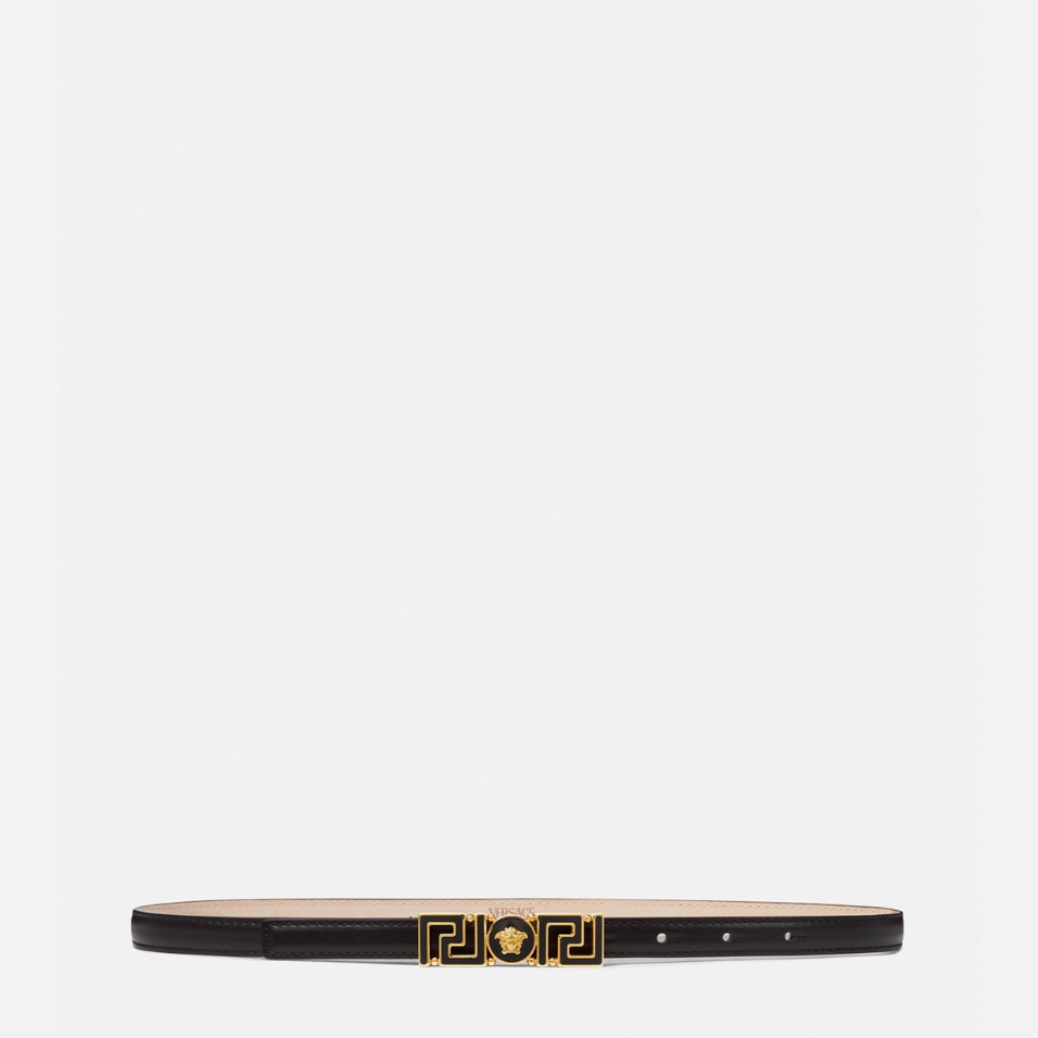 Greca Goddess Leather Belt 1.5 cm