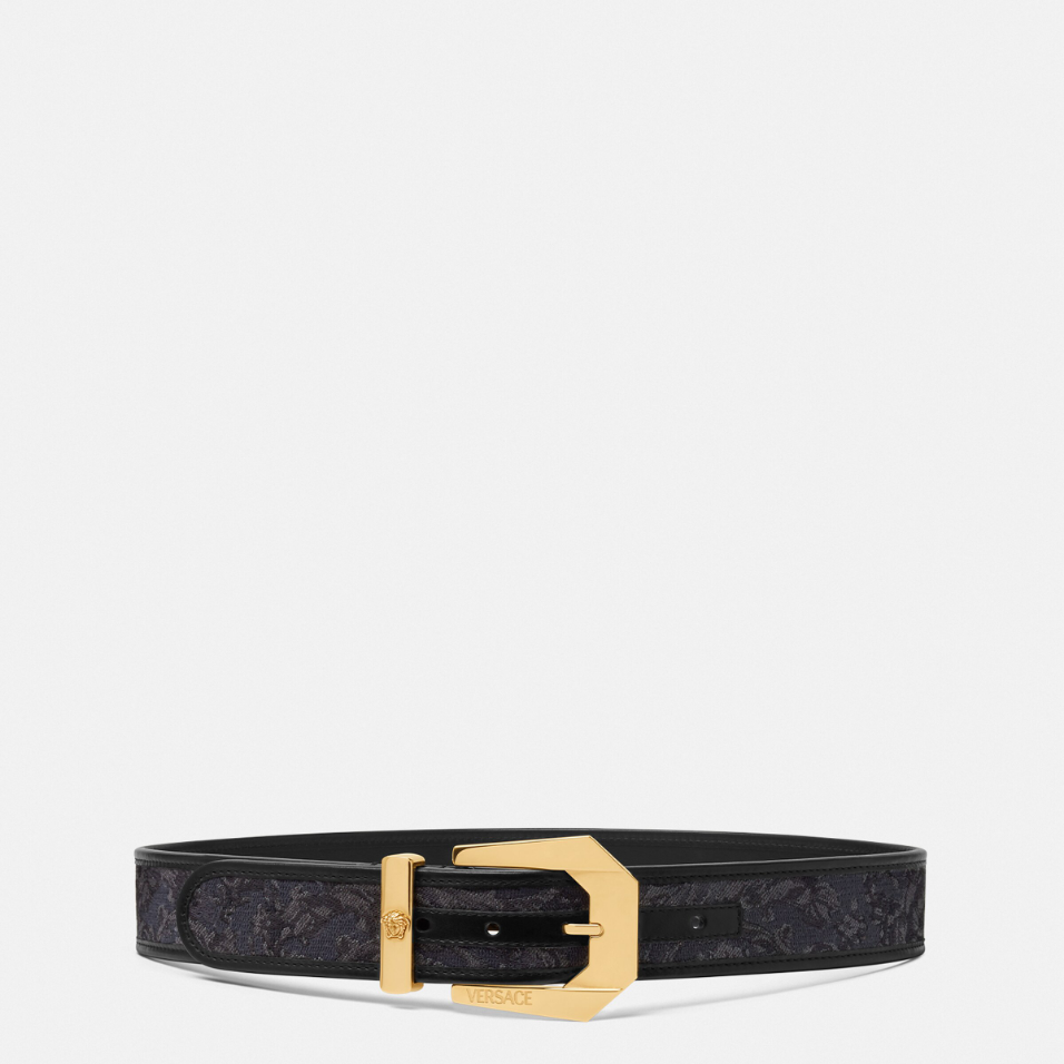 Medusa Heritage Barocco Jacquard Belt 4 cm