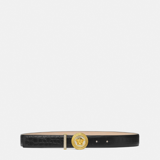 Medusa Biggie Croc-Effect Belt 3 cm