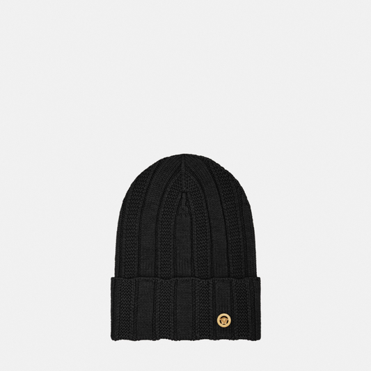 Medusa Ribbed Knit Beanie