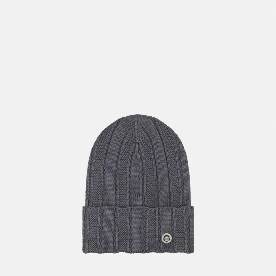 Medusa Ribbed Knit Beanie