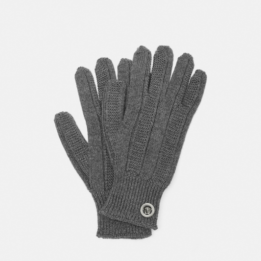 Medusa Ribbed Knit Gloves