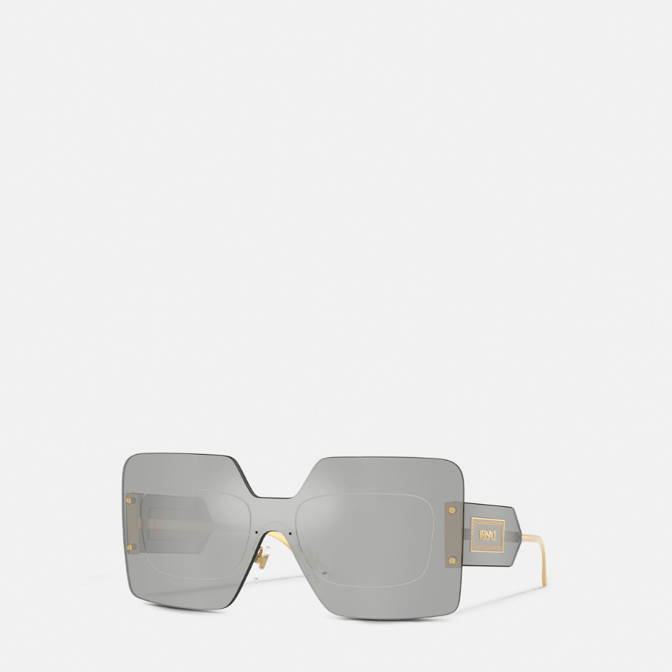 Damier Plaque Squared Shield Sunglasses