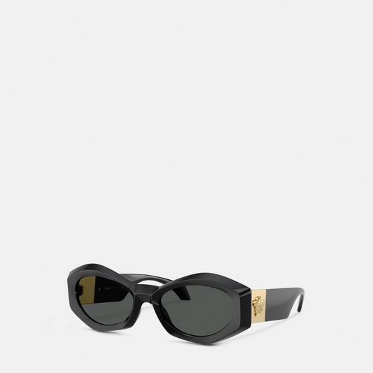 Medusa Plaque Geometric Sunglasses