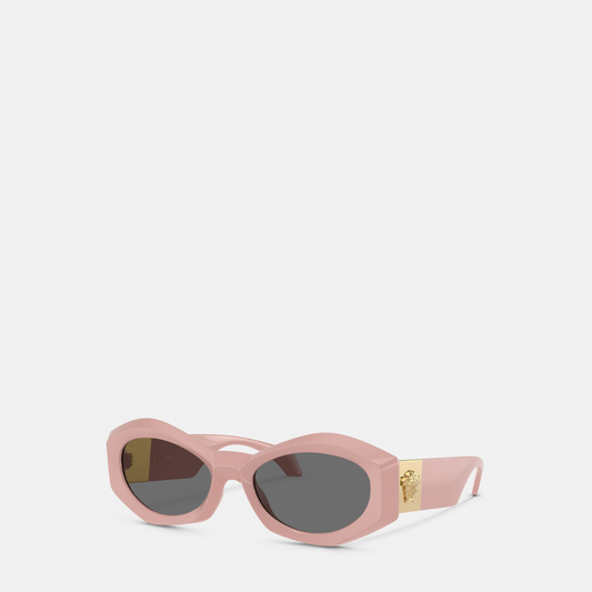 Medusa Plaque Geometric Sunglasses